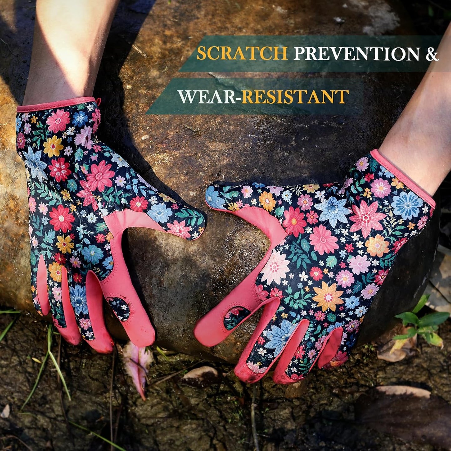 Gardening Gloves for Women, Breathable Leather Garden Gloves,Gardening Gift