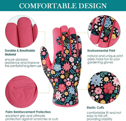 Gardening Gloves for Women, Breathable Leather Garden Gloves,Gardening Gift