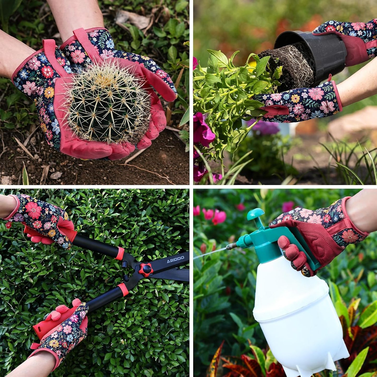 Gardening Gloves for Women, Breathable Leather Garden Gloves,Gardening Gift