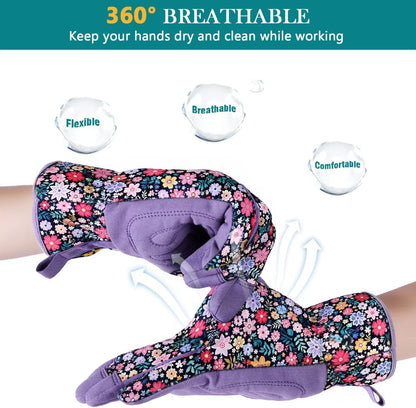 Gardening Gloves for Women, Breathable Leather Garden Gloves,Gardening Gift