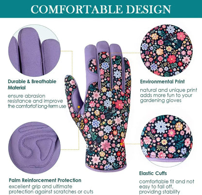 Gardening Gloves for Women, Breathable Leather Garden Gloves,Gardening Gift