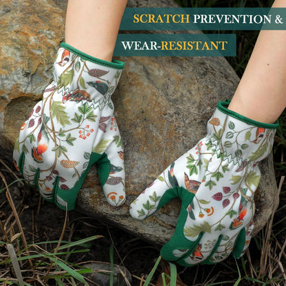 Gardening Gloves for Women, Breathable Leather Garden Gloves,Gardening Gift