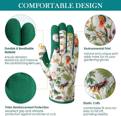 Gardening Gloves for Women, Breathable Leather Garden Gloves,Gardening Gift