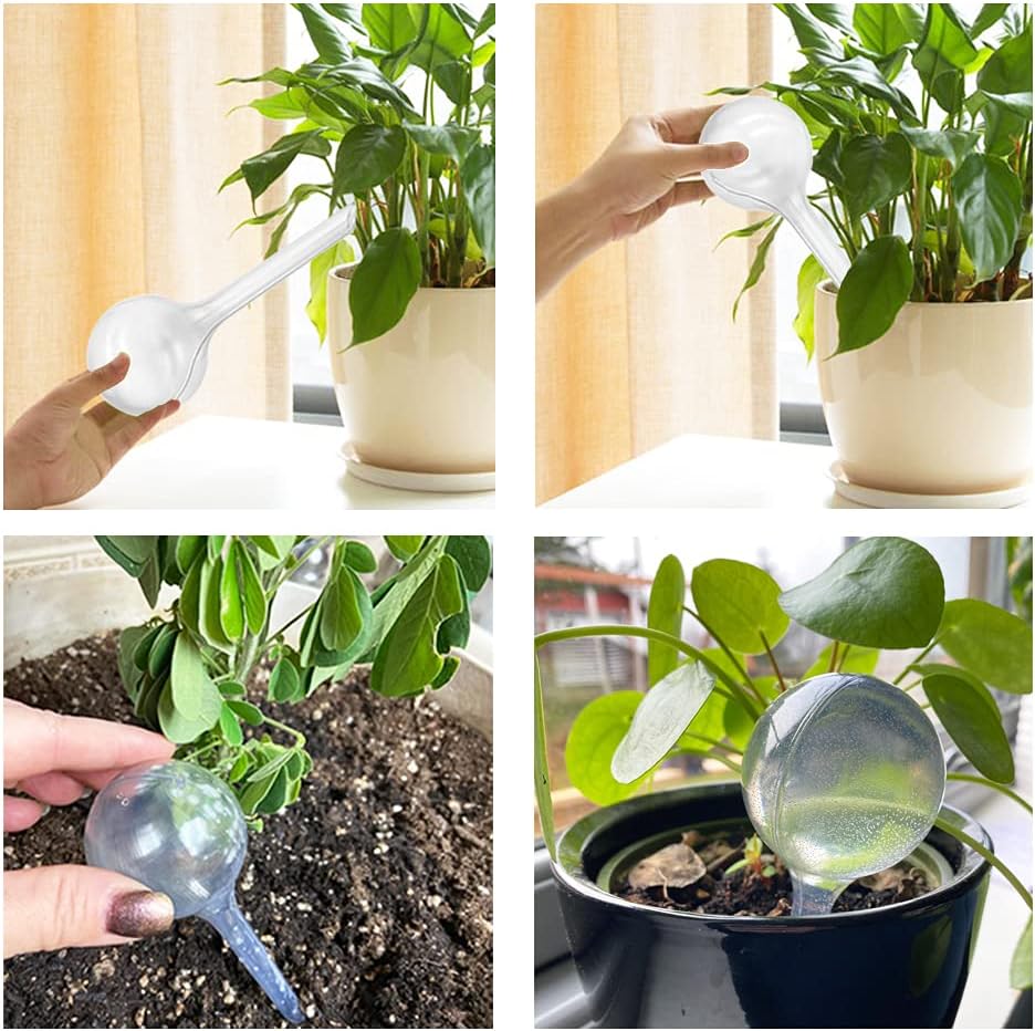 10 Pack Clear Plant Watering Globes,Plastic Self Watering Bulbs for Indoor Plants,Garden Water Device Automatic Plant Waterer Indoor Outdoor