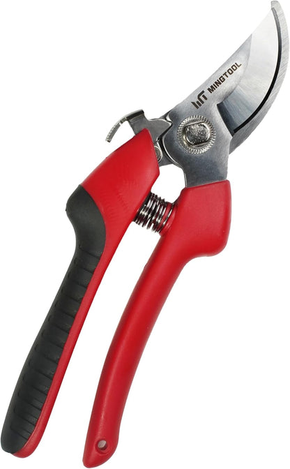 Professional 8-Inch Pruning Shears, Premium Carbon Steel Blade, Heavy Duty Hand Pruner (18mm Cut Capacity), Durable Tool for Serious Gardening.