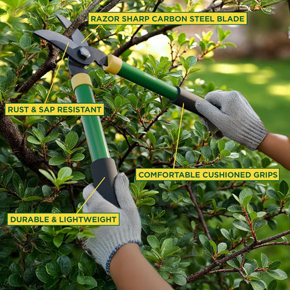 24 in. Bypass Lopper for Tree Branch Trimming and Pruning – Heavy-Duty Branch Cutter with Ultra-Sharp Carbon Steel Blade, 1.5 in. Cutting Capacity and Comfort Grip Handles