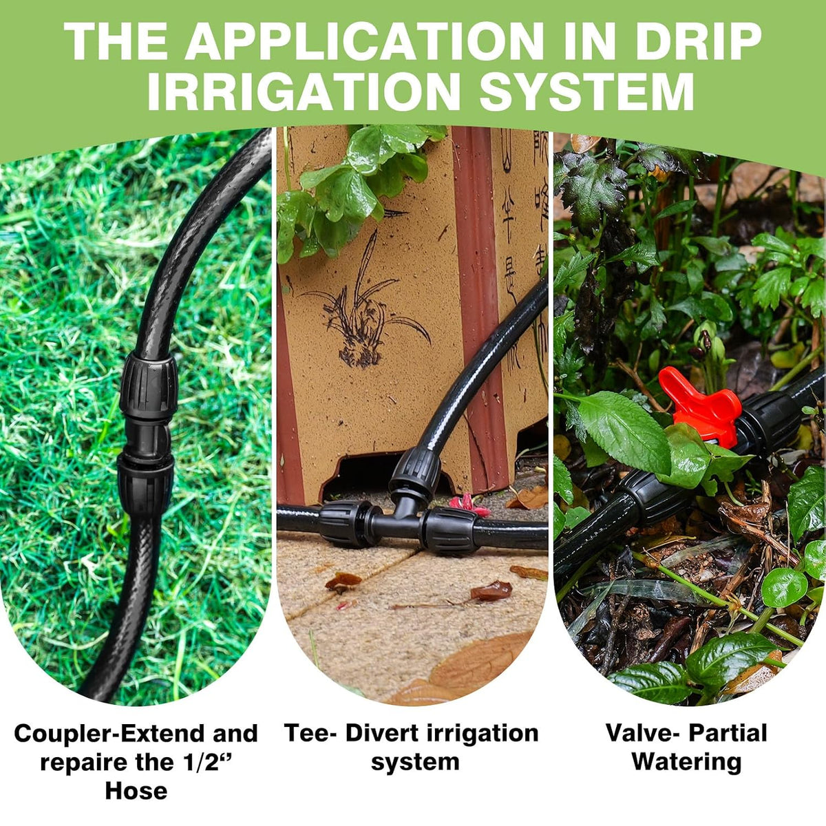 240FT Drip Irrigation System Kit New Quick-Connect, Automatic Garden Watering Misting System for Greenhouse, Yard, Lawn, Plant with 1/2 inch Hose 1/4 inch Distribution Tubing and Accessories