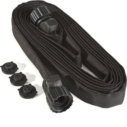 15-Foot Flat Soaker Hose - Heavy Duty Double Layer Design - Saves 70% Water - Consistent Drip Throughout Hose - Garden/Vegetable Safe