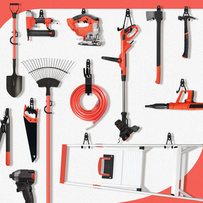 18 Pack Garage Hooks Heavy Duty - Anti-Slip Coating
