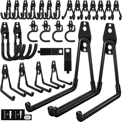 18 Pack Garage Hooks Heavy Duty - Anti-Slip Coating