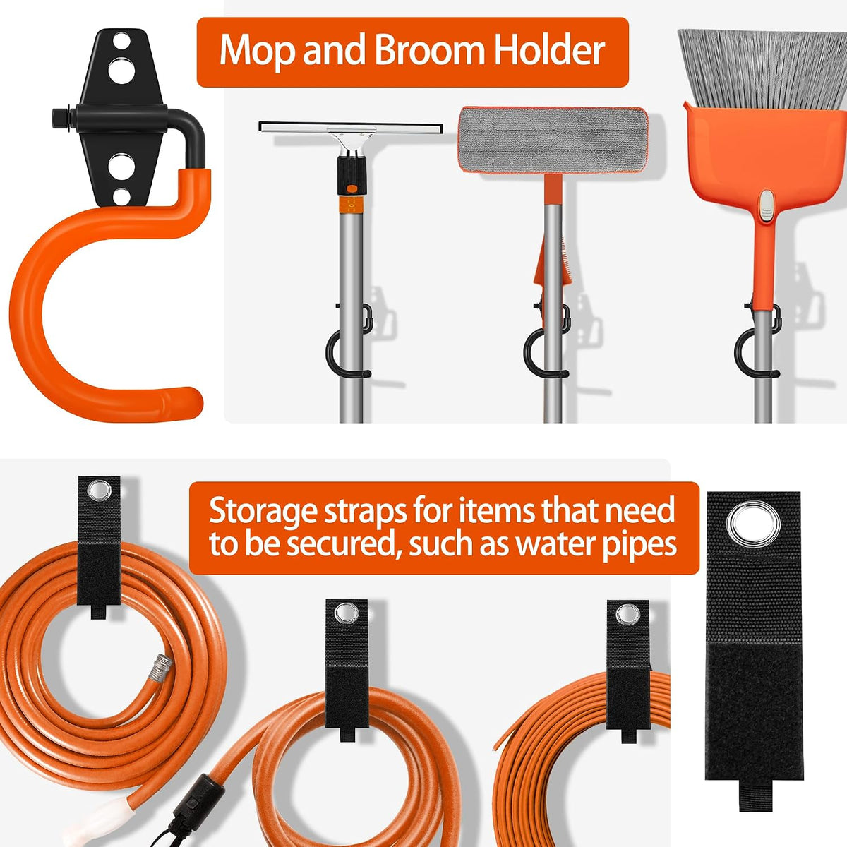 18 Pack Garage Hooks Heavy Duty - Anti-Slip Coating