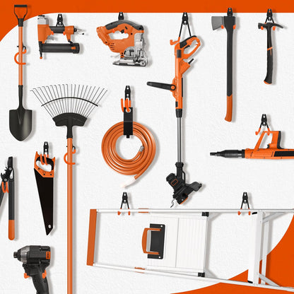 18 Pack Garage Hooks Heavy Duty - Anti-Slip Coating