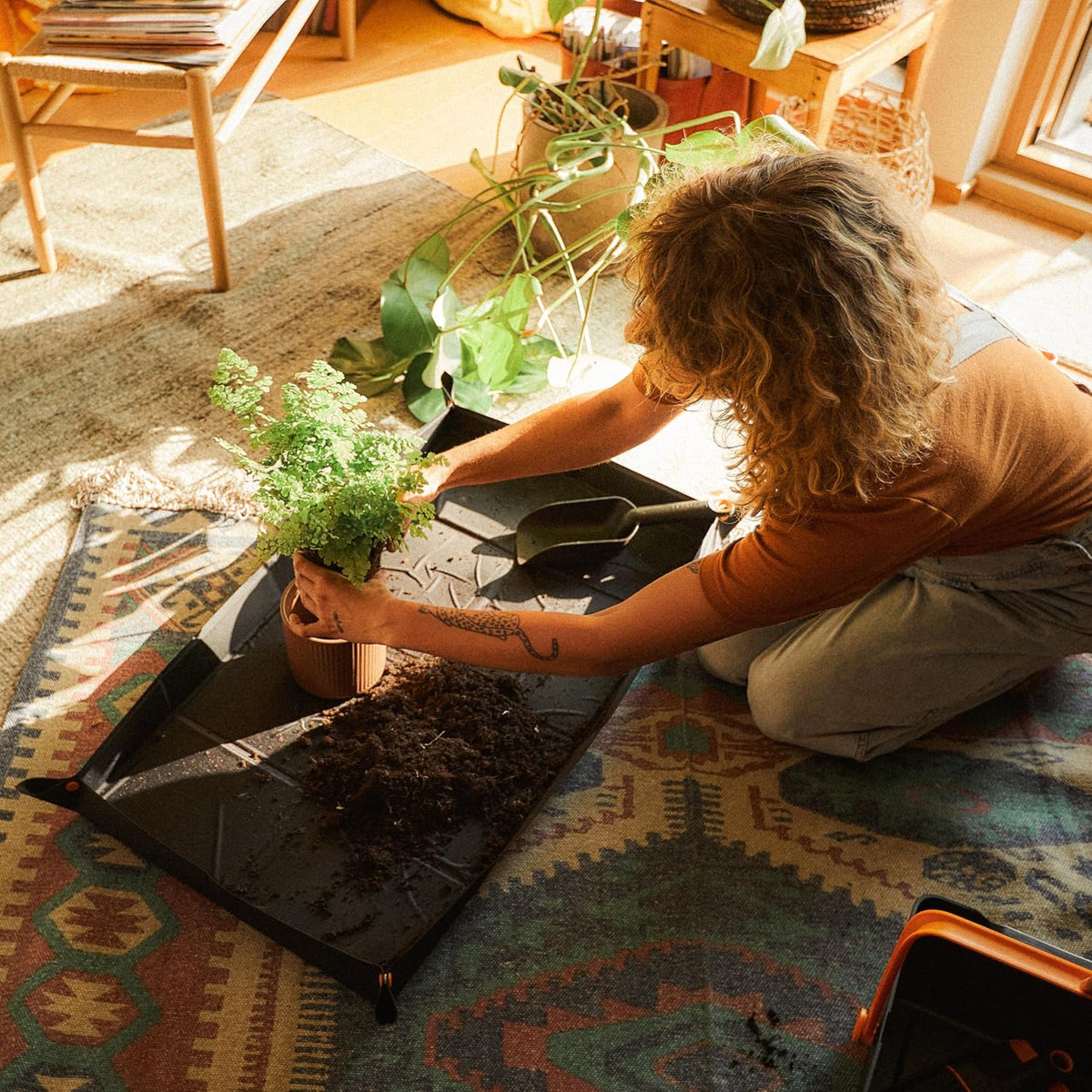 32.5" x 17.5" Large Repotting Mat for Indoor Garden Transplanting