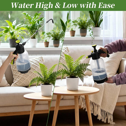 2L Handheld Pump Sprayer with 24.4 Inch Telescopic Wand for Plants