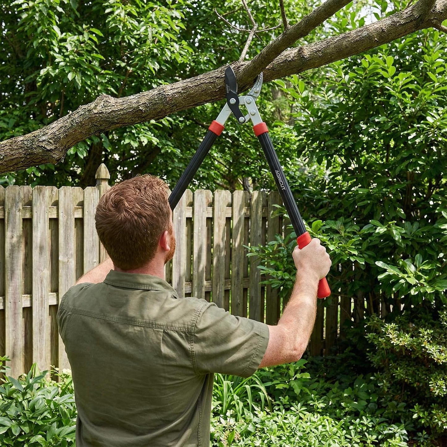 21" Garden Loppers Anvil - Loppers for Tree Trimming Heavy duty 1.5" Cut Capacity Branch Cutter with Sharp High Carbon Steel Blade for Cutting Branches