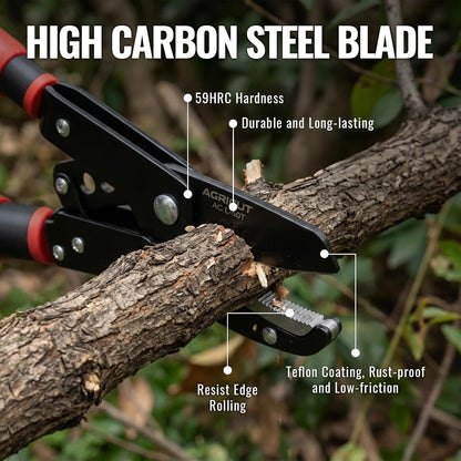 21" Garden Loppers Anvil - Loppers for Tree Trimming Heavy duty 1.5" Cut Capacity Branch Cutter with Sharp High Carbon Steel Blade for Cutting Branches