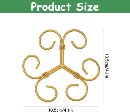 5PCS Iron Monstera Plant Support, Plant Stem Support, Turtle Shell Bamboo Clamp Set, Stable Plant Support Stakes for Indoor Plant, Ideal Present for Plant Lovers (5 Pcs-4.1INX4.1IN)