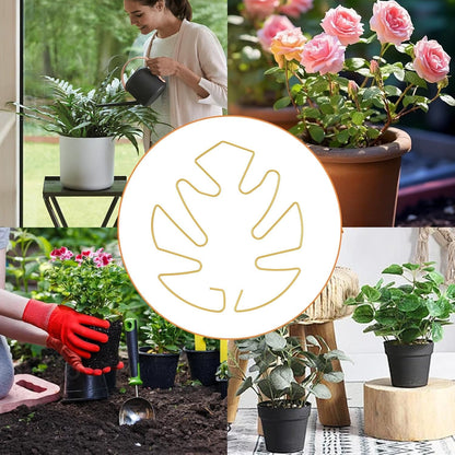 5PCS Iron Monstera Plant Support, Plant Stem Support, Turtle Shell Bamboo Clamp Set, Stable Plant Support Stakes for Indoor Plant, Ideal Present for Plant Lovers (5 Pcs-4.1INX4.1IN)