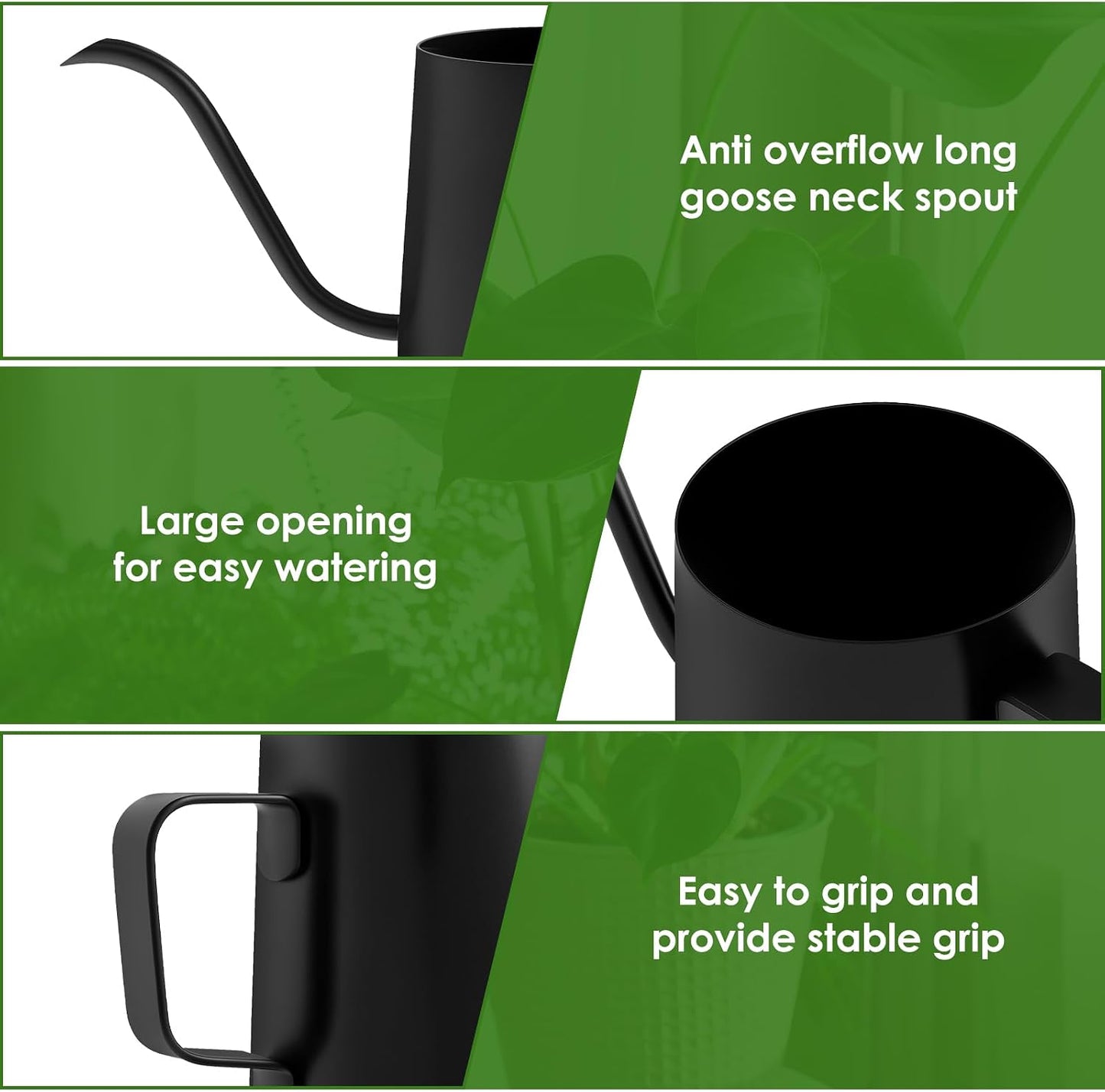Small Stainless Steel Watering Can for Indoor Plants, 12oz/350ml Mini Plant Watering Pot with Long Spout & Ergonomic Handle for Houseplants, Succulents & Bonsai