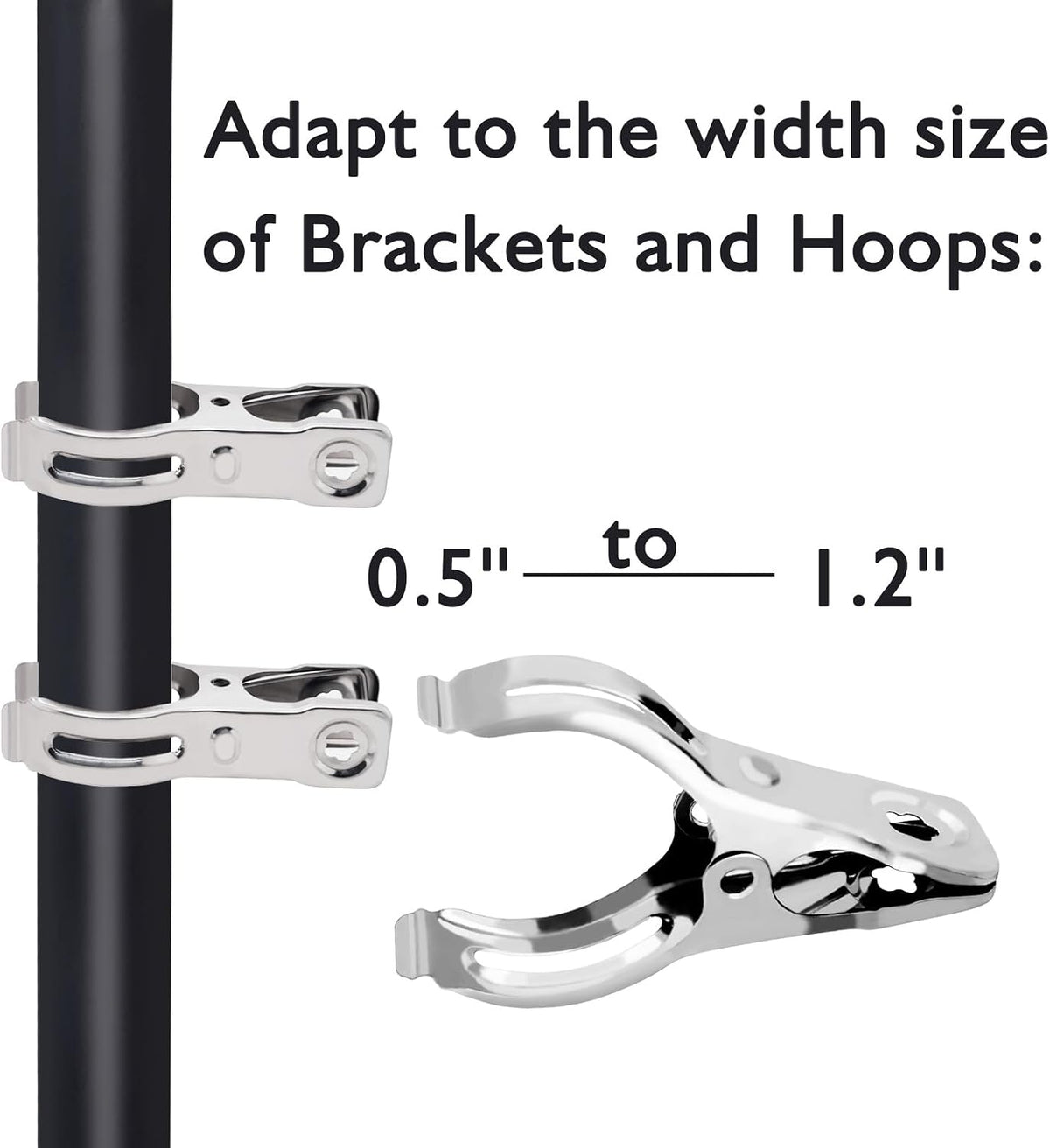 Upgraded 240 PCS Garden Clips, Greenhouse Clamps 100% Stainless Steel Heavy Duty Greenhuose Clips for Netting - Strong Grip to Hold Down Shade Cloth or Plant Cover on Garden Greenhouse Hoops