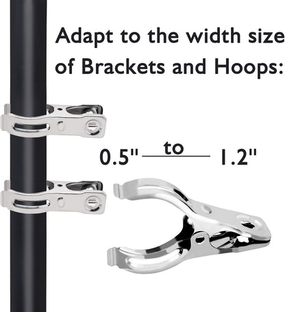 Upgraded 240 PCS Garden Clips, Greenhouse Clamps 100% Stainless Steel Heavy Duty Greenhuose Clips for Netting - Strong Grip to Hold Down Shade Cloth or Plant Cover on Garden Greenhouse Hoops