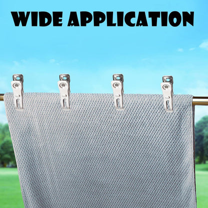 Upgraded 240 PCS Garden Clips, Greenhouse Clamps 100% Stainless Steel Heavy Duty Greenhuose Clips for Netting - Strong Grip to Hold Down Shade Cloth or Plant Cover on Garden Greenhouse Hoops