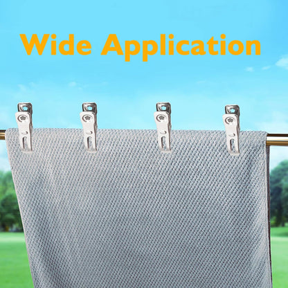 Upgraded 240 PCS Garden Clips, Greenhouse Clamps 100% Stainless Steel Heavy Duty Greenhuose Clips for Netting - Strong Grip to Hold Down Shade Cloth or Plant Cover on Garden Greenhouse Hoops