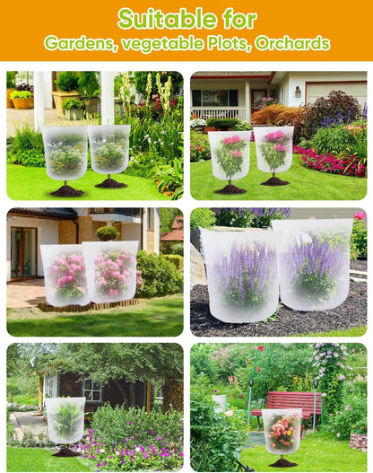 Bird Netting for Blueberry Bushes - 6Pcs Garden Netting Pest Barrier with Drawstring,Garden Plant for Vegetables Fruits Tree Cicada Netting for Trees (6,32x32inch/6PACK)