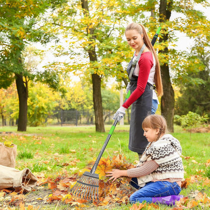 Rake, Small Rake for Leaves with 72” Adjustable Long Handle