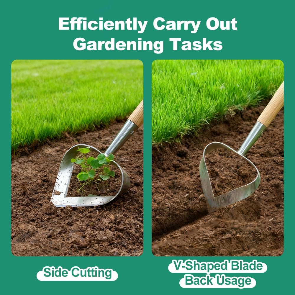 Hoe Garden Tool, Heavy Duty 61.2" Weeding Hoes for Gardening