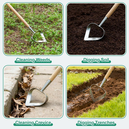Hoe Garden Tool, Heavy Duty 61.2" Weeding Hoes for Gardening