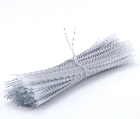 200 Pcs Clear Twist Ties, 6 Inch Plastic Metal Wire Twisty Tie