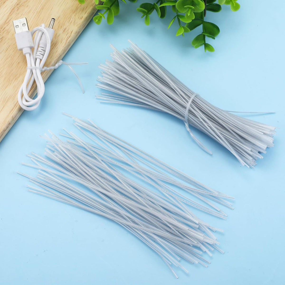 200 Pcs Clear Twist Ties, 6 Inch Plastic Metal Wire Twisty Tie