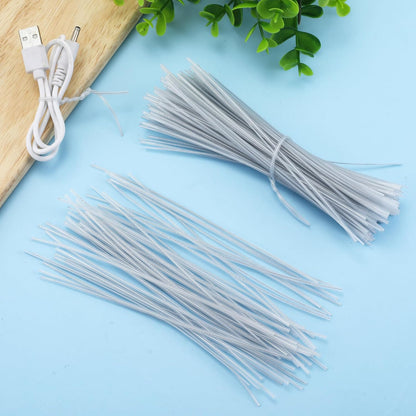 200 Pcs Clear Twist Ties, 6 Inch Plastic Metal Wire Twisty Tie