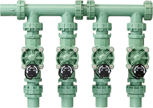 4-Valve Heavy Duty Preassembled Sprinkler Manifold - 57257