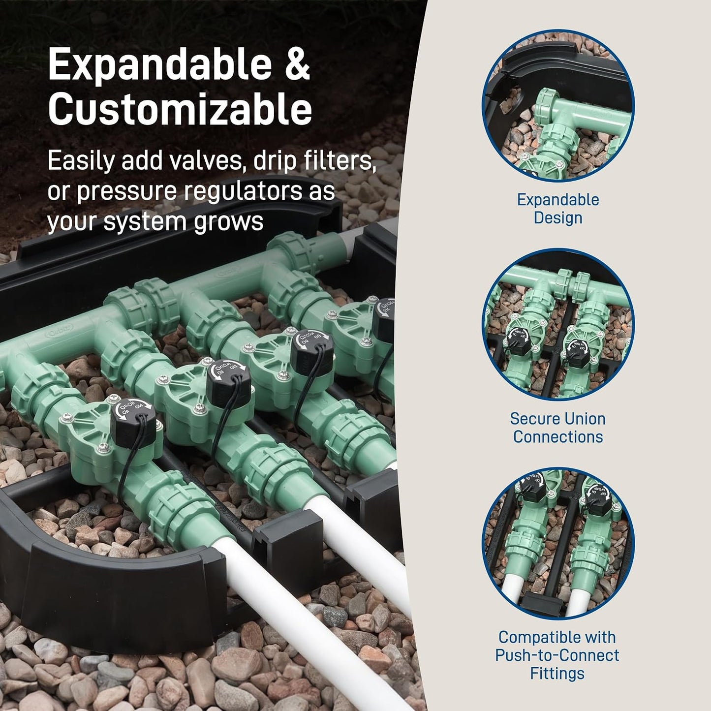 4-Valve Heavy Duty Preassembled Sprinkler Manifold - 57257