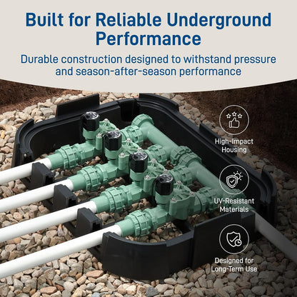 4-Valve Heavy Duty Preassembled Sprinkler Manifold - 57257