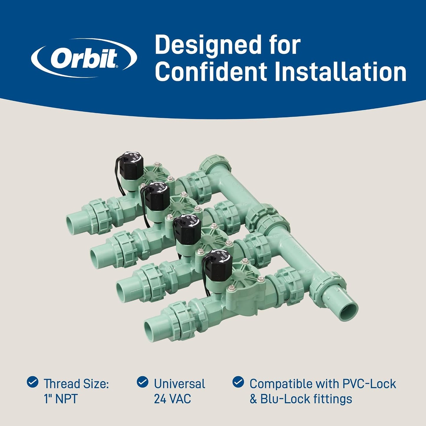 4-Valve Heavy Duty Preassembled Sprinkler Manifold - 57257
