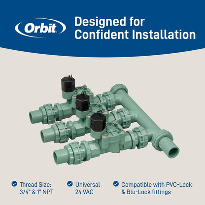 4-Valve Heavy Duty Preassembled Sprinkler Manifold - 57257