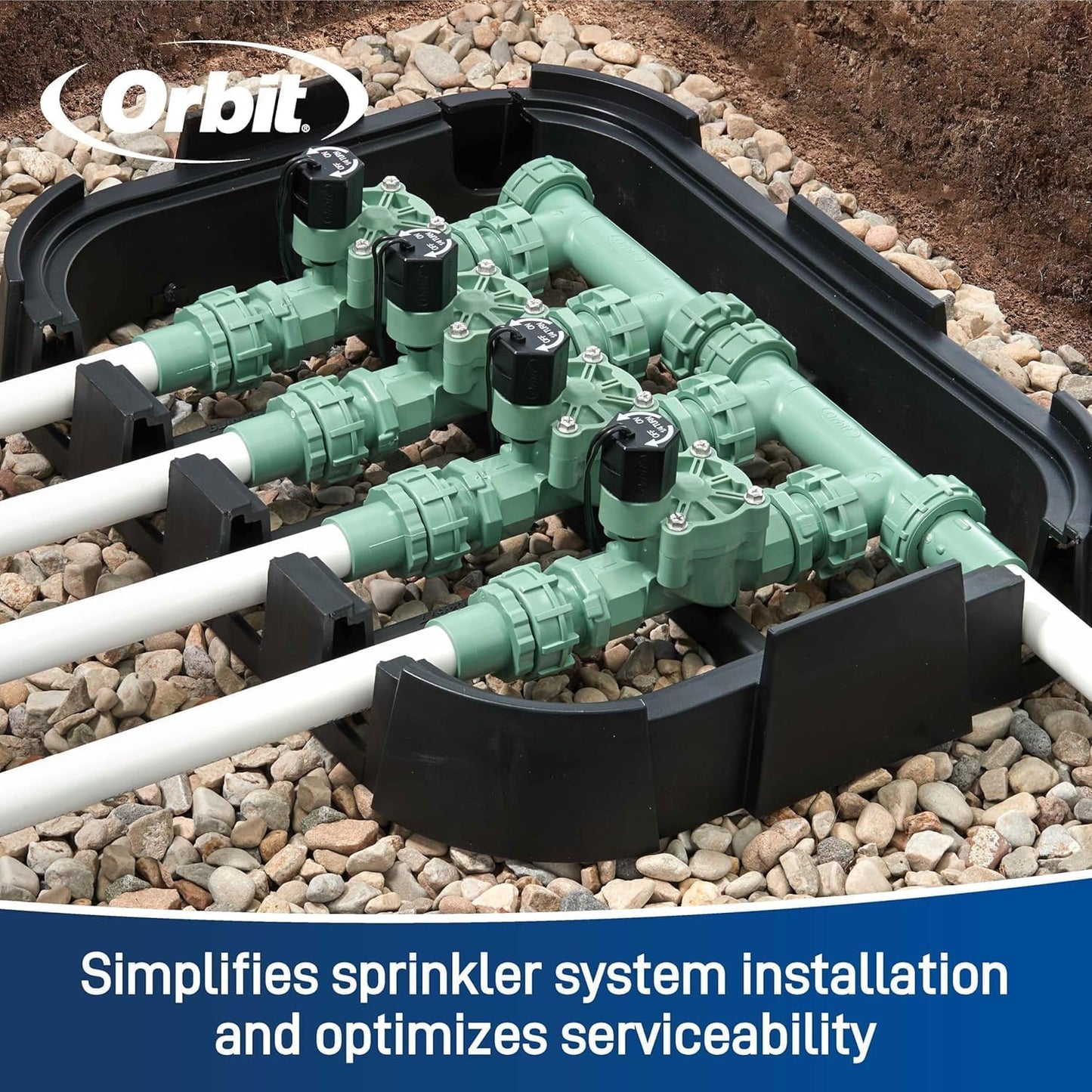 4-Valve Heavy Duty Preassembled Sprinkler Manifold - 57257