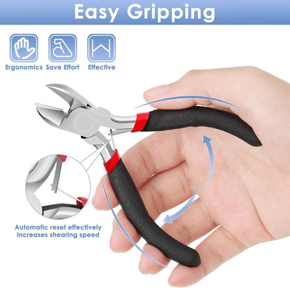 Wire Cutters, Large Heavy Duty Side Cutter Pliers Wire Snips, Flush Cutting Pliers for Jewelry Making, Floral Wire and Crafts, Wire Cutting Tool for Zip Ties, Cable Ties and Plastic