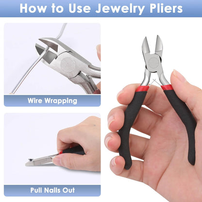 Wire Cutters, Large Heavy Duty Side Cutter Pliers Wire Snips, Flush Cutting Pliers for Jewelry Making, Floral Wire and Crafts, Wire Cutting Tool for Zip Ties, Cable Ties and Plastic