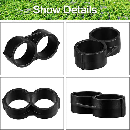 Drip Irrigation Fittings Kit for 1/2 Inch Tubing, 20 Pieces Drip Irrigation Parts for Drip Sprinkler System - 8 Couplings, 6 Tees, 6 Elbows, Drip Line Connectors for 1/2" Drip Irrigation Hose