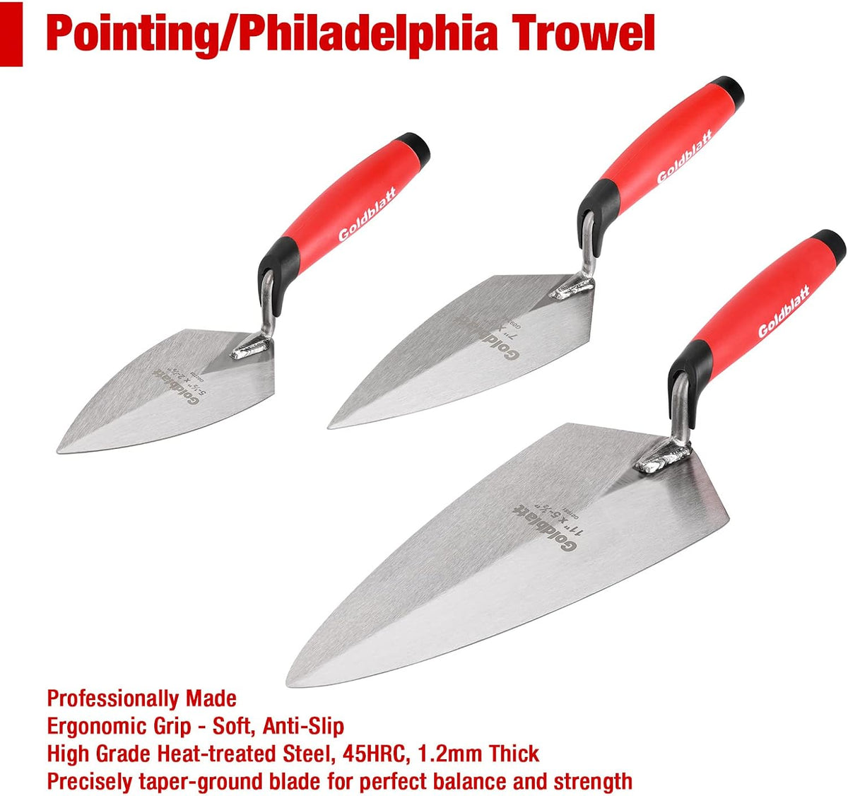 6PCS Masonry Tool Set with Brick Trowel & Tuck Pointing Tools