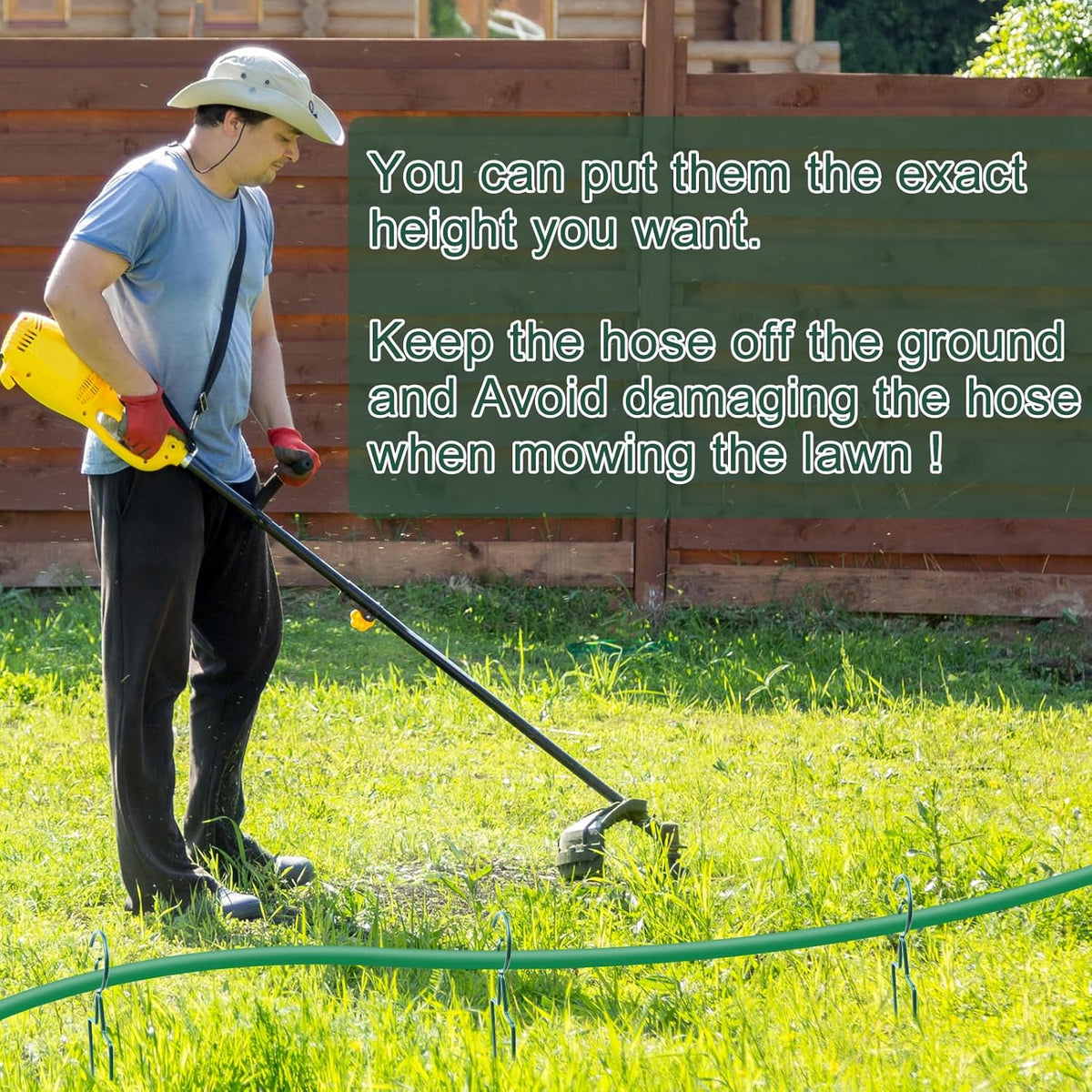 6Pcs Metal Hose Guide Stakes 14 Inch Garden Hose Holder Stake, Heavy Duty Hose Support Hose Guide Spike for Outside Yard Lawn, Keeps Garden Hose Out of Flower Beds for Plant Protection