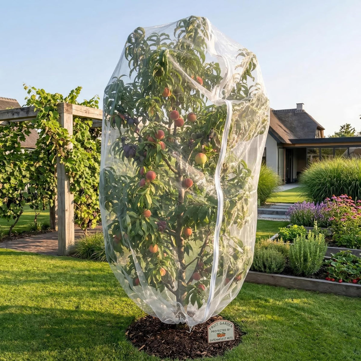 Fruit Tree Protection Bags 4x4.5 FT | Pack of 4 Garden & Insect Netting