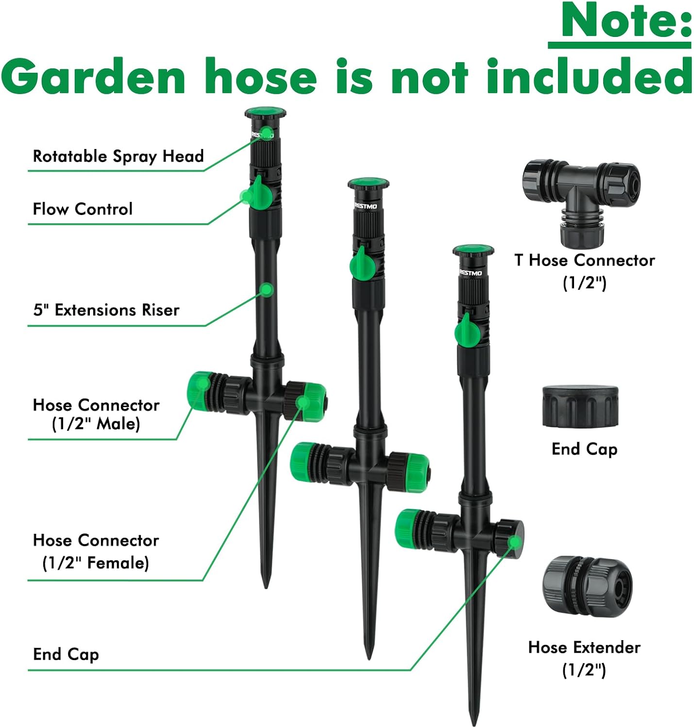 Sprinklers for Yard, Above Ground Irrigation Garden Sprinkler System