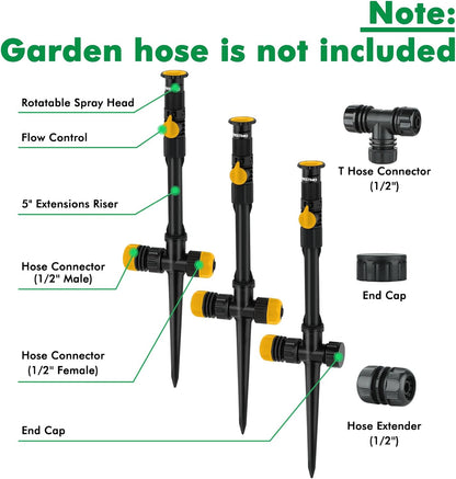 Sprinklers for Yard, Above Ground Irrigation Garden Sprinkler System