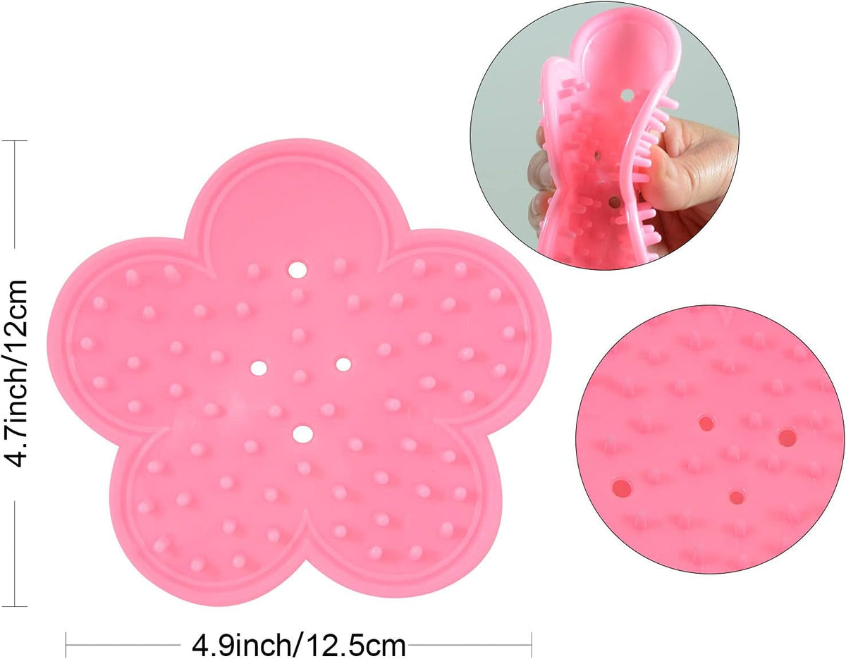 5PCS Rose Thorn Tools Rose Leaf Thorn Strippers with a Rose Pruning Shears and Garden Rose Gloves Pink1