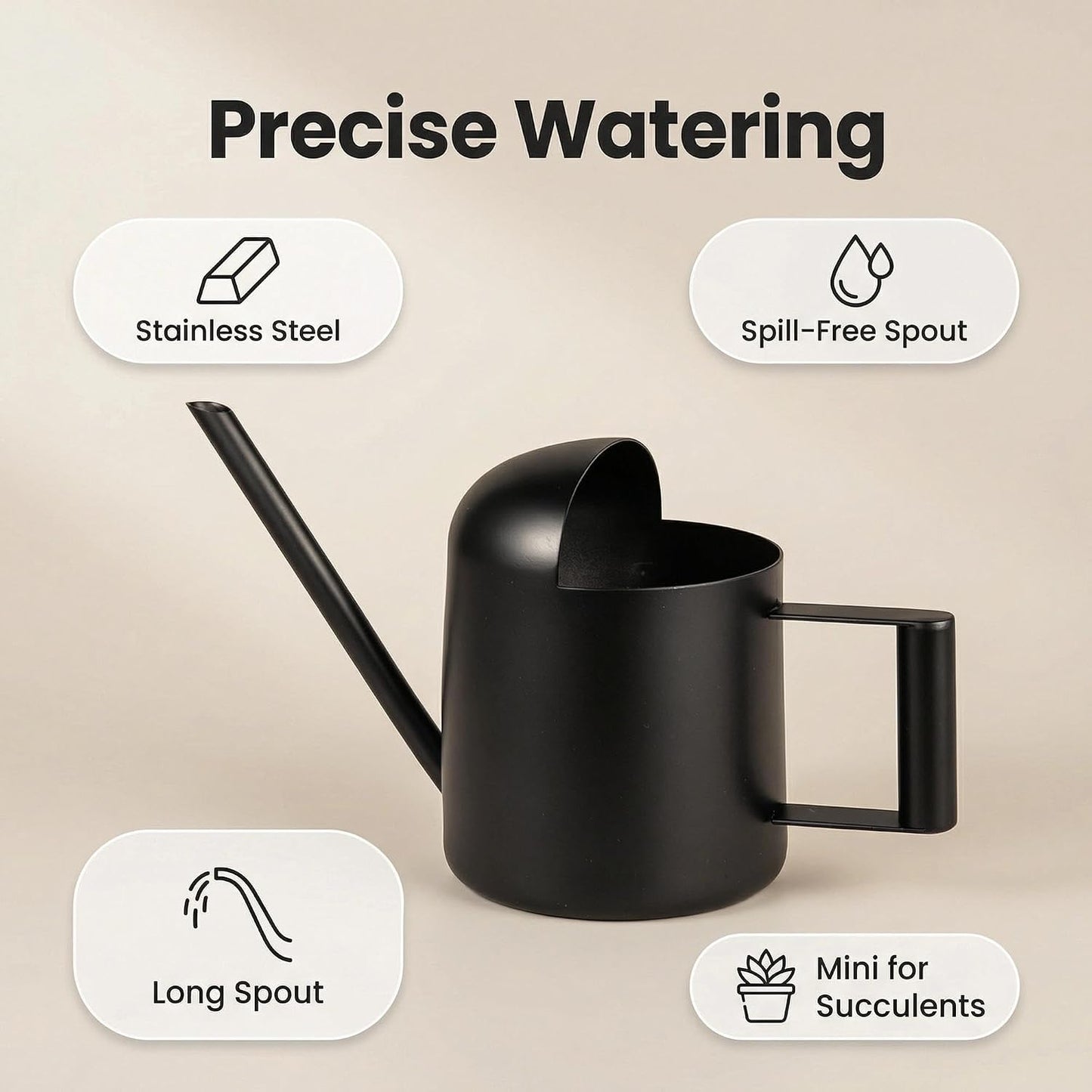 Mini Watering Can for Indoor Plants Stainless Steel Small Watering Can 11oz/300ml